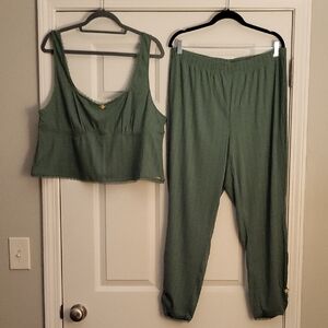 Adore Me Sage Green Textured Top